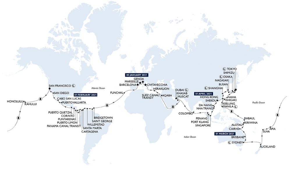 MSC Cruceros World Tour Ruta 2021