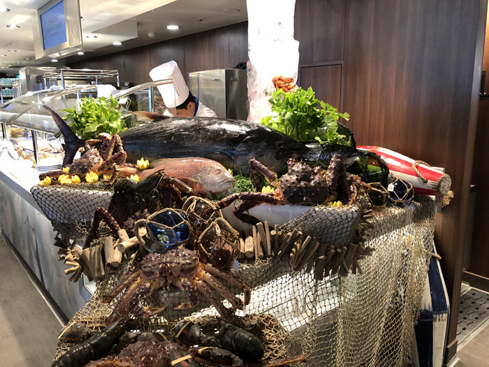 Les fruits de mer disponibles au café Garden