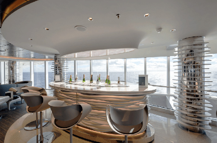 Un Champagne Bar sur un navire MSC