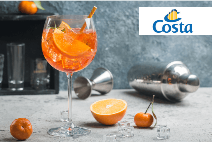 aperol spritz dans les bars costa croisières