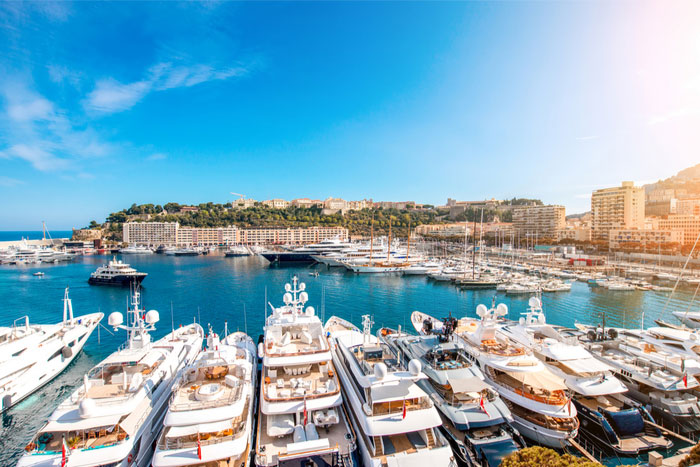 Vue sur le port de Monaco