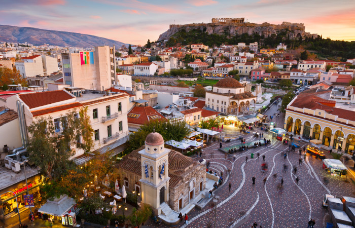 Le quartier de Monastiraki à Athènes