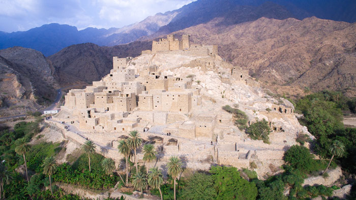 Sitio de Al Bahah de Arabia Saudita cerca del Mar Rojo