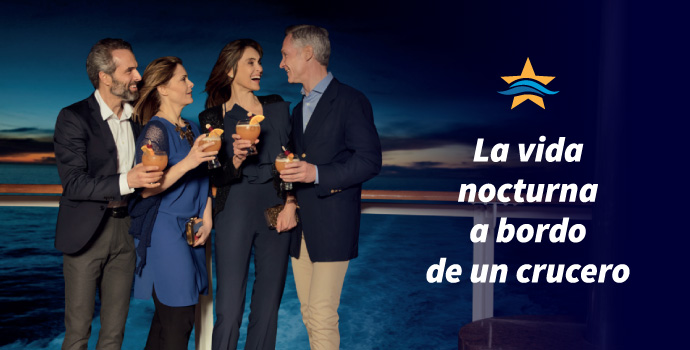 La vida nocturna a bordo de un crucero