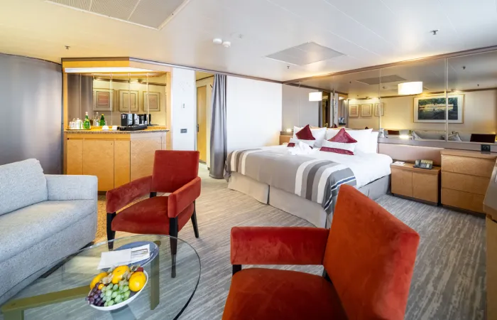 Une cabine suite à bord du Renaissance