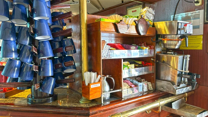 Le café et thé à disposition à bord du Star Flyer
