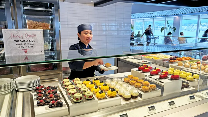 Les pâtisseries à bord du Scarlet Lady